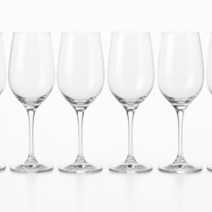 Taça de Vinho Luxo 330ml – Conjunto com 6 Unidades | Vidro Fino e Resistente | Ideal para Vinhos Tintos e Brancos | Sofisticação para Jantares e Eventos Elegantes (Vinhos)