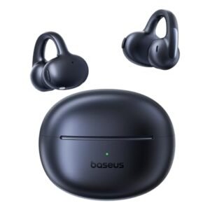 Baseus Bowie MC1 Pro Fones de ouvido abertos, áudio sem fio de alta resolução com LDAC, som de CD acústico HiFi4, design CurveFit Comfort com anel em U, SuperBass 2.0, DNN 4 mídicos AI Clear Calls (CDs)