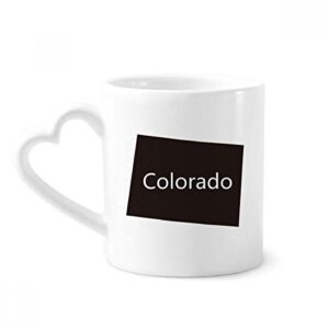 Caneca com contorno do mapa dos EUA do Colorado América Caneca de café cerâmica copo de coração de vidro (Cervejas)