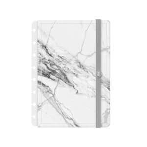 Capa e Contracapa Iscool Disc Para Caderno P Mármore Branco (Discos de Vinil)