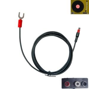 KUBOJSDLZ Fio de aterramento para toca-discos para Technics SL-QD22, SL-QD33, SL-BD10, BD20, BD22, BD35, SL-L26, fio de aterramento de 1,8 m - para o zumbido (Equipamentos)