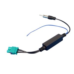 1 peça adaptador de antena de carro de cabeça dupla estéreo RF adaptador de antena de rádio para áudio estéreo de carro Volkswagen (CDs)