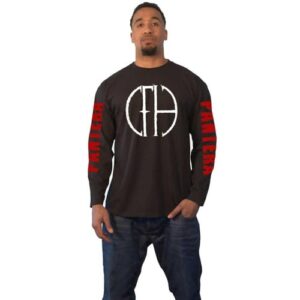 Camiseta Pantera desgastada logotipo banda nova oficial unissex preta manga longa, Preto, M (CDs)