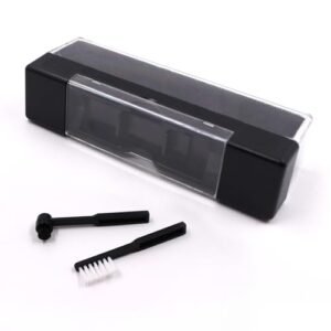 Mayrecords Kit de limpeza de discos, escova de veludo antiestática 3 em 1 para limpeza de discos - com escova de limpeza de remoção de poeira e escova de limpeza Stylus para toca-discos para (Discos de Vinil)