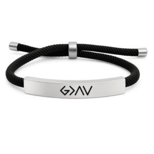 Brigada Sales Pulseira inspiradora God is Greater than the Highs and Lows, corda de algodão com metal, One Size, Algodão Algodão Alumínio, Sem Pedra Preciosa (CDs)