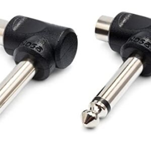 Hosa Adaptadores de ângulo reto GPR-123 RCA para TS de 0,63 cm, 2 peças (Equipamentos)