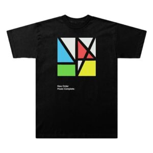 New Order Camiseta unissex adulto padrão 2015 Black Album Tour, Preto, 3G (CDs)
