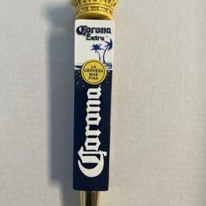 Torneira de cerveja Corona, 23 cm, design de coroa azul marinho e amarelo (Cervejas)