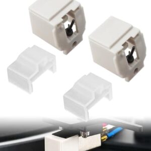 Pacote com 2 canetas de reposição ATN3600L para modelos Audio-Technica AT-LP60X AT-LP60XBT AT-LP60XBT-USB Agulhas de toca-discos diamante com capa protetora para toca-discos de vinil agulhas de alta (Equipamentos)