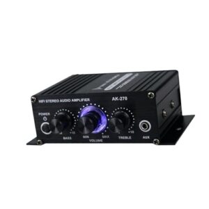 Ysyqkn Amplificador Estéreo para Escritório, Home Theater, de áudio Estéreo, Caixa Acústica de Estante, Portátil com Entrada RCA. (Equipamentos)