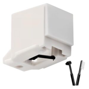 Agulhas de cartucho de toca-discos brancas para ATN3600L, compatíveis com Audio-Technica ATPL30/ATPL50/ATLP60/ATLP60USB/ATLP2D/ATLP2DUSB toca-discos de vinil (Discos de Vinil)