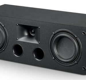 Saiyin Alto-falante de canal central, woofers duplos de 10 cm e tweeter de seda, transparente para diálogo de home theater, passivo, montável na parede, individual (Equipamentos)