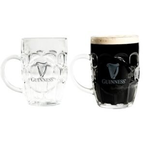 LORD'S ROCKS Copos de cerveja Guinness de 590 ml, pacote duplo, regatas compatíveis com o logotipo Guinness Harp | Mercadoria oficial certificada | Presente ideal para amantes de cerveja (Cervejas)