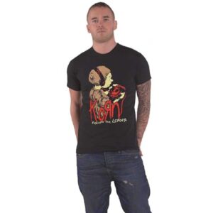 Camiseta Korn Logo Follow The Leader Band oficial unissex preta, Preto, P (CDs)