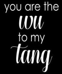 Adesivo de vinil You're The Wu to My Tang|Carros Trucks Vans Walls Laptop| Branco |14 x 10 cm|LLI445 (CDs)
