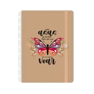 Capa e Contracapa Iscool Disc Para Caderno M Butterfly Nude (Discos de Vinil)
