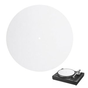 Tapete para toca-discos, tapete de toca-discos branco de 30,5 cm, antiderrapante, antiestático, feltro, discos de vinil, tapetes protetores para tocadores domésticos, reduzem o ruído (Equipamentos)