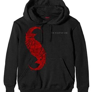 Slipknot Moletom com capuz Goat S Band logotipo oficial masculino preto pulôver, Preto, GG (CDs)