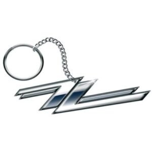 ZZ Top Chaveiro com logotipo Twin Zees, Prata, tamanho nico (CDs)