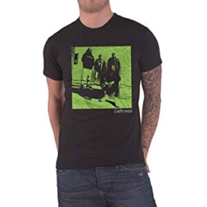 Deftones Camiseta verde foto banda logotipo oficial unissex preto, Preto, G (CDs)