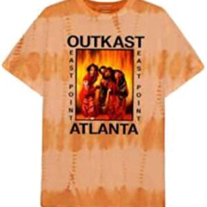 Outkast Camiseta Atlanta Band Logo New Official Unissex Orange Dye Wash, Laranja, XXG (CDs)