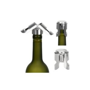 Rolha de Champagne Premium, Tampa a Vácuo em Aço Inoxidável, Vedação Hermética para Garrafas de Vinho e Espumante (Vinhos)