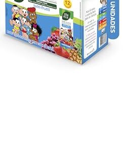LIFE MIX Turma da Mônica - Suco de Tutti-Frutti em Caixinha - 100% Suco, Sem Adição de Açúcares, Sem Conservantes e Corantes, Ômega 3 DHA, Vitaminas C e D, Cálcio, Fibras - Vegano - Pack 12 x 200ml (CDs)