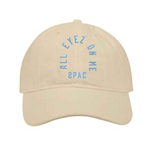 Boné de beisebol Tupac 2Pac All Eyez On Me Logo Official Sand Unissex Tamanho Único, Natural, Tamanho �nica (CDs)