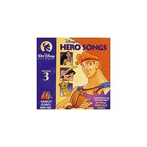 Disney's Hero Songs (Volume 3) - Roger Bart   / Samuel E. Wright   / Bobby Driscoll, Kathryn Beaumont, Paul Collins & Tommy Luske  / Judy Kuhn  / Brad Kane & Lea Salonga (CDs)