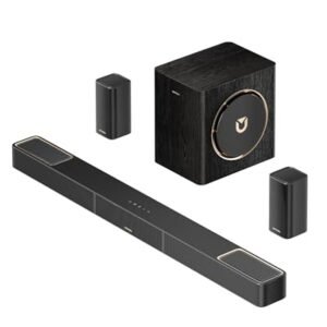 ULTIMEA Barra de som 5.1.2 canais com Dolby Atmos, sistema de som surround para TV com 2 alto-falantes surround, barra de som para Smart TV, barra de som com subwoofer para Home Theater, BT 5.4, HDMI (Equipamentos)