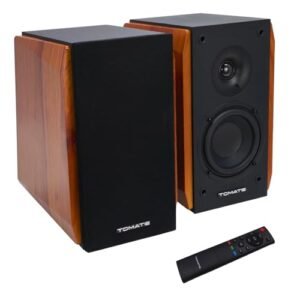 Caixa de Som Madeira 110W RMS Bluetooth 5.0 Conexões AUX, P2 e HDMI Bivolt (Equipamentos)