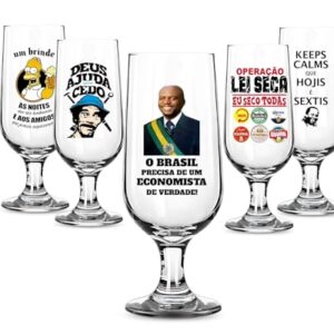 Taça Cerveja/Chopp 300ml Personalizada Frases Engraçadas Vários Modelos Vidro Presente Taça Floripa (JULIUS) (Cervejas)