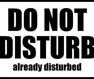 Creative Concept Ideas Do Not Disturb Already Disturbed Adesivo de vinil decalque engraçado | Carros Caminhões Vans Paredes Laptop| Preto |14 x 9,5 cm|CCI1661 (CDs)