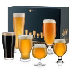 Libbey Conjunto de 6 copos de cerveja sortidos Craft Brews, versátil, conjunto de copos de cerveja premium, copos de cerveja artesanais para Pilsner, Stout, Lager, IPA e mais (Cervejas)