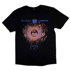 Camiseta com logotipo Sleep Token Vortex Eye Band, Preto, P (CDs)
