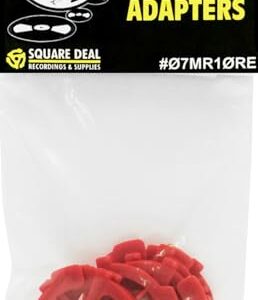 (10) Adaptadores de disco de plástico vermelho plano - inserções de encaixe para fazer discos de 17,78 cm 45 rpm caberem em toca-discos de vinil padrão #07MR10RE (Discos de Vinil)