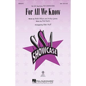 Hal Leonard For All We Know ShowTrax CD by The Carpenters Arranged by Mac Huff (CDs)