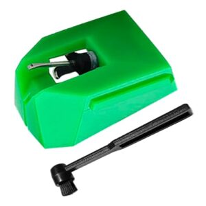 Agulhas de gravação AT-VMN95E de substituição com escova de limpeza antiestática, agulhas de caneta para toca-discos de vinil de diamante compatíveis com toca-discos de vinil da série Audio-Technics (Equipamentos)