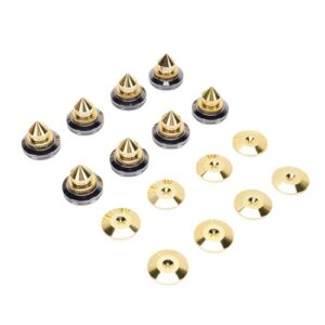 Diyeeni Kit de Pico de Pico do Alto -falante, Suporte de Isolamento de Pico de Alto -falante e Pés de Isolamento para Amplificador de áudio Alto -falantes Cd Guitar (CDs)