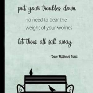 Dave Matthews Band themed Notebook/Journal: 122 Pages | Paperback | 7x10" | Matte Cover - Books, Mellow Moments (CDs)