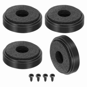 Generic 4 pés de isolamento de alto-falante, base de absorção de choque de espuma de plástico de 30 mm x 8 mm, suporte para amplificador antivibração para CD de áudio, sistema de som de home theater (Equipamentos)