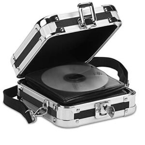 Vaultz Carteira de CD com trava, capacidade para 24 CD, 6,25 x 17,7 cm, preta (VZ01126) (CDs)