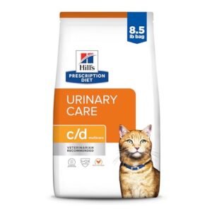 Hill's Prescription Diet c/d Multicare Urinary Care with Chicken Dry Cat Food, Veterinary Diet, 8.5 lb. Bag (CDs)