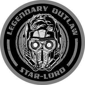 C&D Visionary Adesivos de ferro com patch lendário fora da lei do filme 2 Guardians of The Galaxy (P-MVL-0069) (CDs)