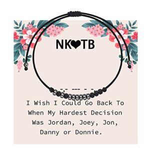 TIIMG Presente para fãs da banda My Hardest Decision Was Jordan Joey Jon Danny ou Donnie Secret Message Morse Code Bracelet, Small, Metal, na unknow (CDs)