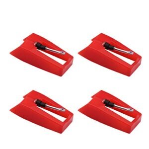 Agulhas para Toca-discos, Som Mais Nítido, Ponta ABS de Substituição de Agulha de Plataforma Giratória de Rubi, útil, Econômica (4pcs) (Equipamentos)