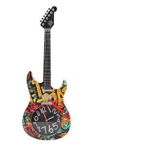 Relógio De Parede Vintage Sluffs, Relógio De Parede De Guitarra, Simulação De Tempo, Relógio De Guitarra Preciso, Decoração De Parede Para Quarto De Dormitório Doméstico(A) (CDs)