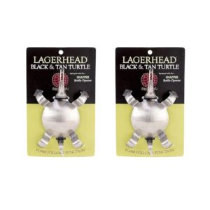 HIC Kitchen Brutul Black And Tan Turtle Beer Layering Tool, Aço Inoxidável, Conjunto de 2 (Cervejas)