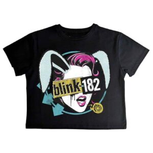 Top cropped com logotipo Blink-182 Blind Date, Preto, P (CDs)