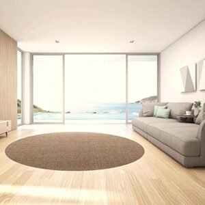 Tapete Sisal Cd Redondo Liso 200cm Apaeb Camelo (CDs)
